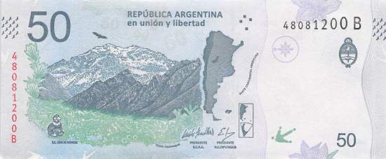 50 Pesos Argentinien 2018